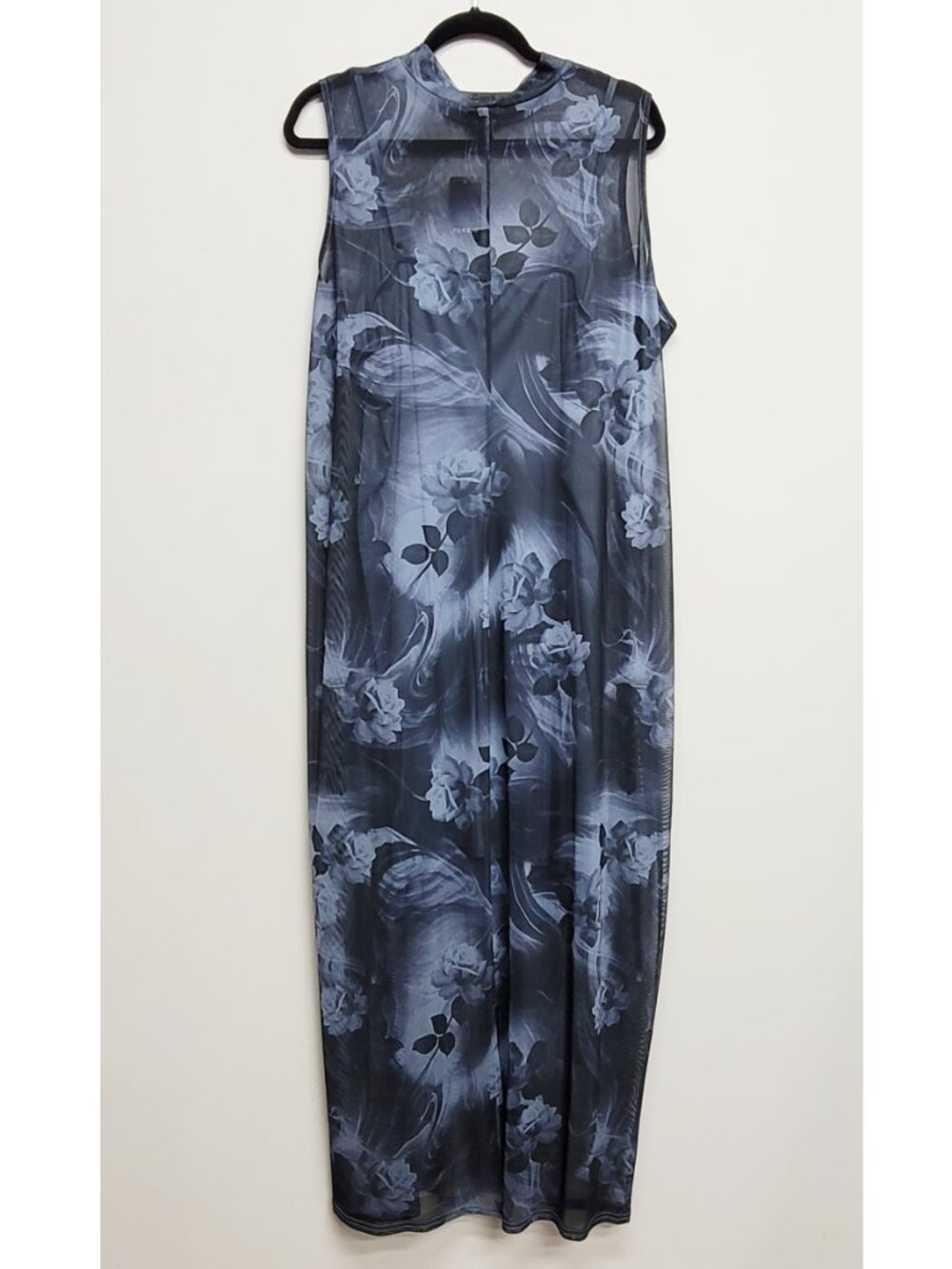 NWT Torrid 2 Floral Blue Maxi Mock-Neck Column Dress 2X 18 20 - Picture 10 of 13